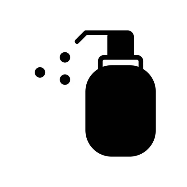Σαπούνι Σύμβολο Επίπεδη Μαύρη Γραμμή Εικονίδιο Διανυσματική Εικονογράφηση — Διανυσματικό Αρχείο