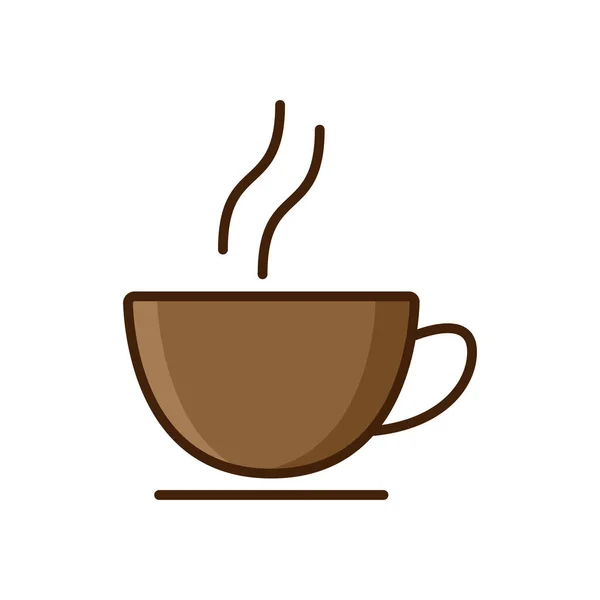 Kahve Fincanı Ikonu Seti Kahve Fincanı Koleksiyonu Sıcak Içecek Kahverengi — Stok Vektör