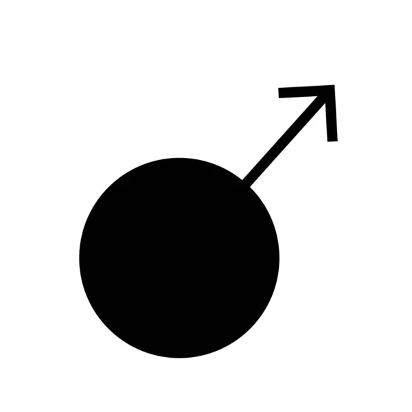 Homme Symbole Plat Noir Icône Vectorielle Illustration — Image vectorielle