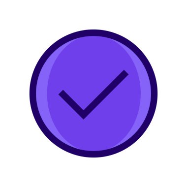 Mor sembol vektör illüstrasyonunu işaretle