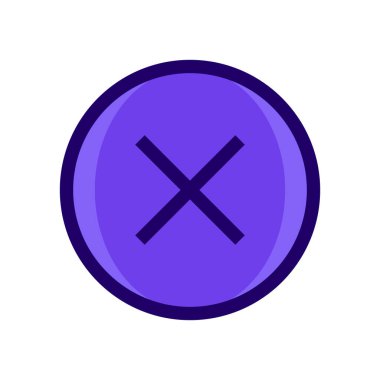 çapraz sembol mor simge vektör illüstrasyonu