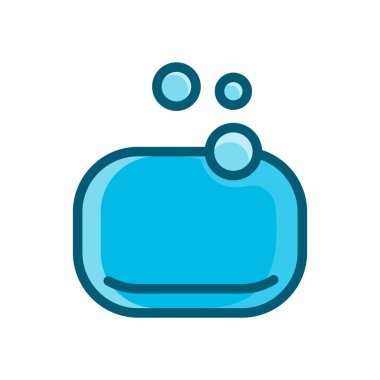 sabun ve balon simgesi vektör çizimi beyaz arkaplanda izole edildi