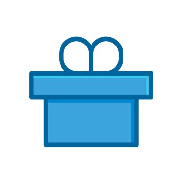 Beyaz arkaplanda hediye kutusu simgesi izole edildi