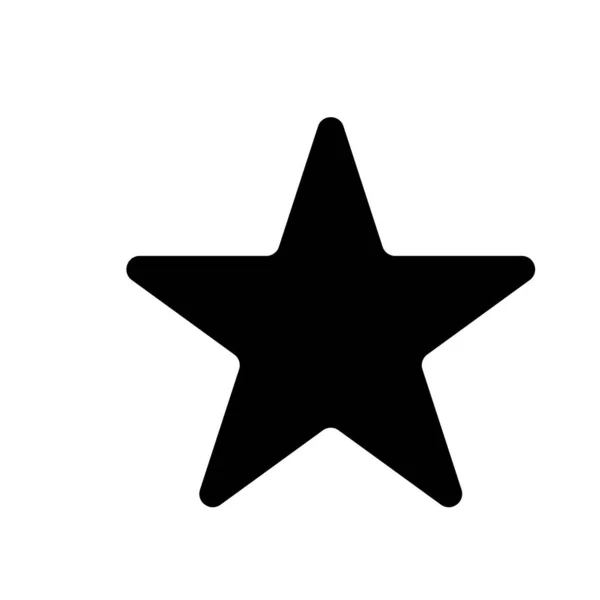Estrella Símbolo Plano Icono Negro Vector Ilustración — Vector de stock