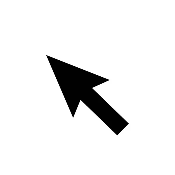 Kursor Symbol Płaski Czarny Ikona Wektor Ilustracja — Wektor stockowy