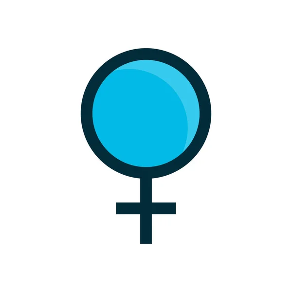 Žena Symbol Modrá Ikona Vektor Ilustrace Izolované Bílém Pozadí — Stockový vektor