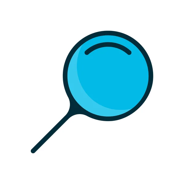 Vergrootglas Symbool Blauw Pictogram Vector Illustratie Geïsoleerd Witte Achtergrond — Stockvector