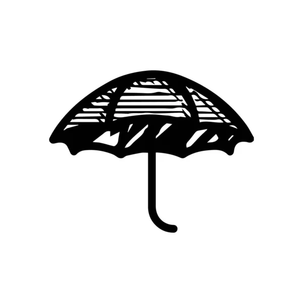 Çizimi Şemsiye Sembolü Vektör Illüstrasyonu Beyaz Arkaplanda Izole — Stok Vektör