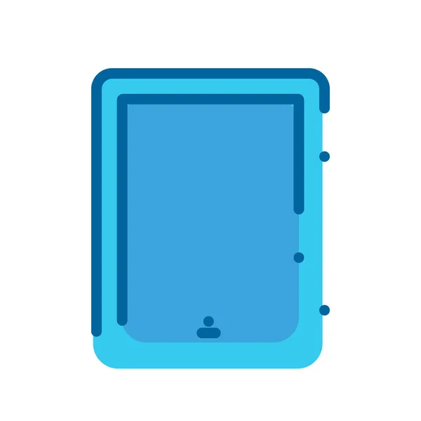 Laptop Computer Telefoon Opslag Blauw Plat Pictogram Geïsoleerd Witte Achtergrond — Stockvector