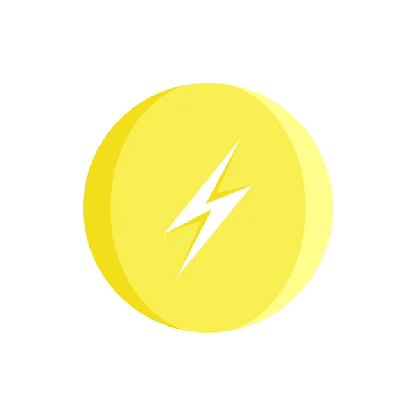 Lightning Storm Icon Isolated White Background — Stock Vector