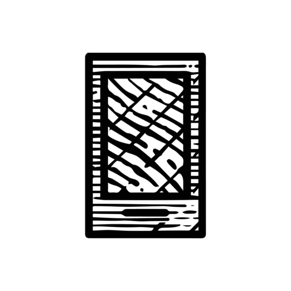 Телефон Іконка Рука Намальована Векторні Ілюстрації Ізольовані Білому Фоні — стоковий вектор