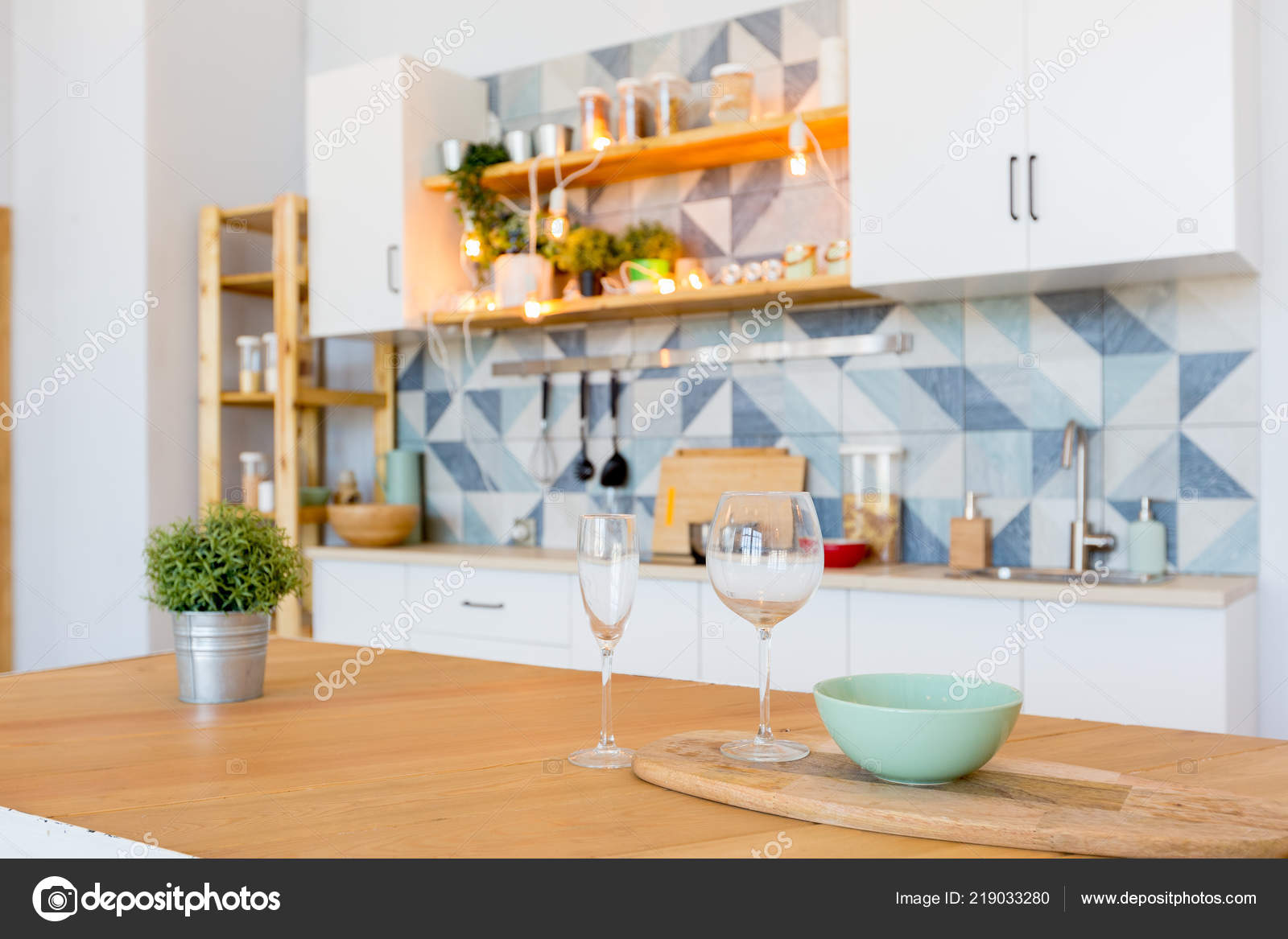 Luxury Elegant Classics Kitchen Interior Design stylish luxury kitchen interior design soft day light elegant classic stock photo