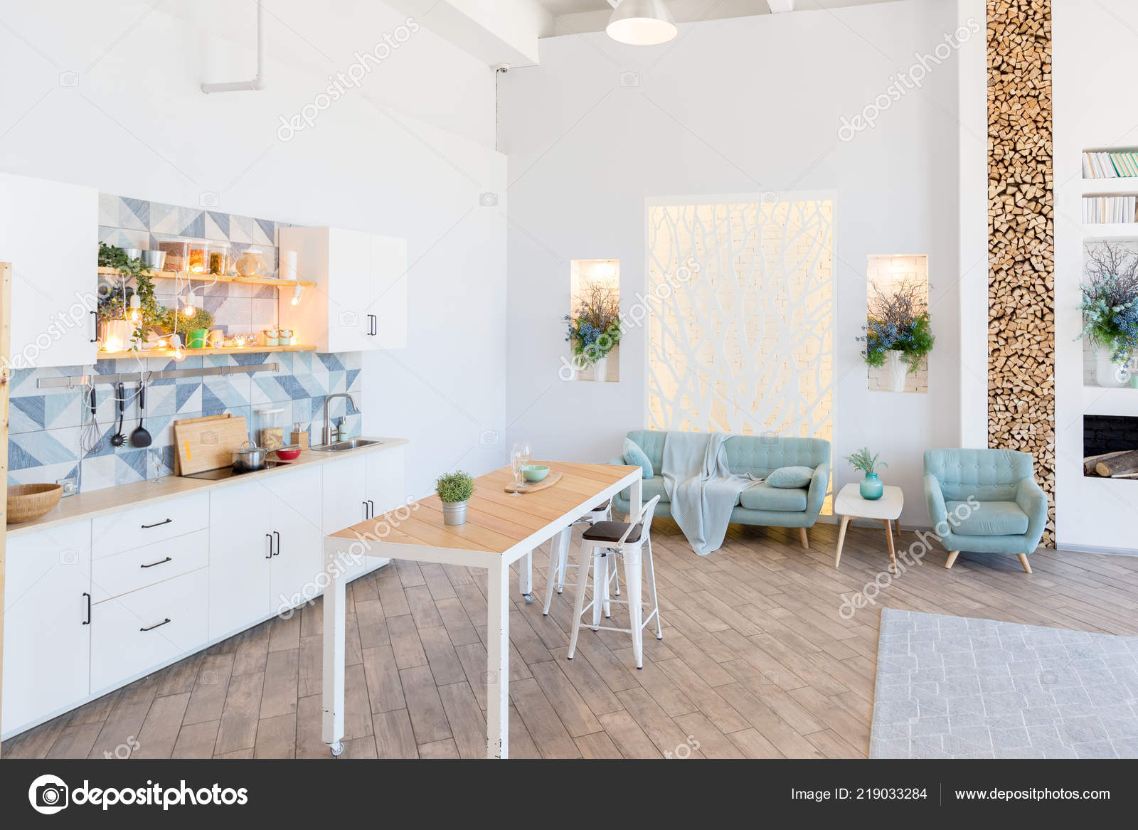 Luxury Elegant Classics Kitchen Interior Design stylish luxury kitchen interior design soft day light elegant classic stock photo