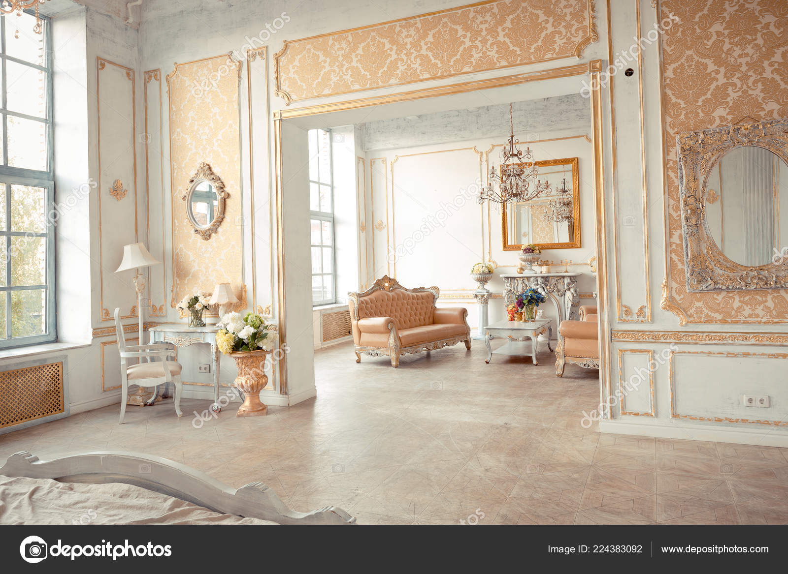 Luxury Rich Interior Design Elegant Vintage Furniture Pastel