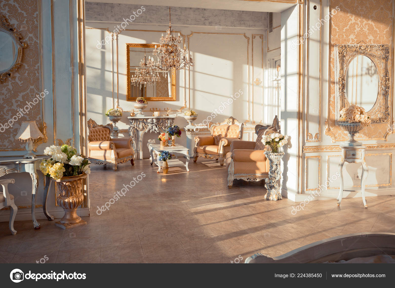 Luxury Rich Interior Design Elegant Vintage Furniture Pastel