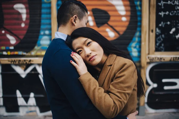 Pasangan Cina Jalanan Madrid — Stok Foto