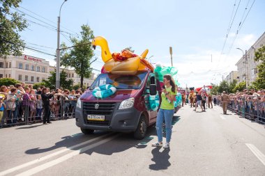 12 Haziran 2018, Rusya, Voronezh: Geçit sokak tiyatrolar. Platonik Festivali