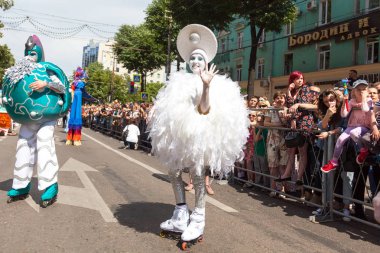 12 Haziran 2018, Rusya, Voronezh: Geçit sokak tiyatrolar. Platonik Festivali