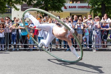 12 Haziran 2018, Rusya, Voronezh: Geçit sokak tiyatrolar. Platonik Festivali