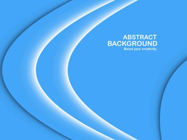 Metin için kopyalama alanı olan soyut mavi arkaplan. Kapak, broşür, web afişi ve dergi için modern şablon tasarımı.