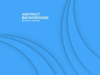 Soyut mavi eğri arka plan beyaz metin için kopya yer ile. Kapağı, broşür, web afiş ve dergi için modern şablon tasarım.