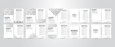 El ilanı tasarımı ile Çokgen yapısı ve kopya alanı kümesi. Vektör çizim.