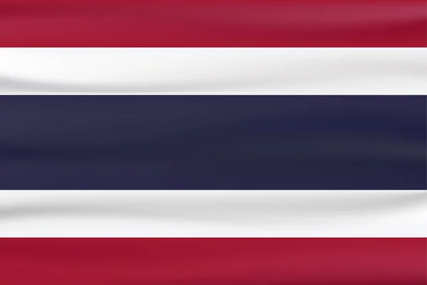 Kırmızı Mavi Beyaz Renk Ile Tayland Ülkenin Yeni Tür Bayrak — Stok Vektör