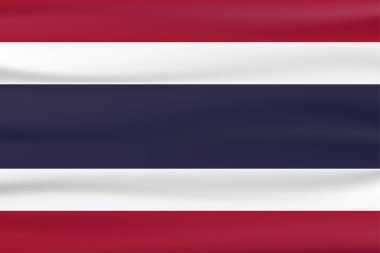 Kırmızı, mavi ve beyaz renk ile Tayland ülkenin yeni tür bayrak.