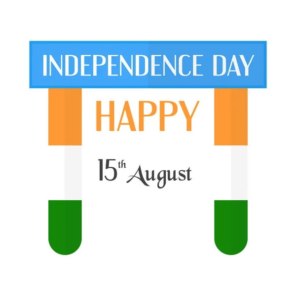 Szczęśliwy Dzień Niepodległości Kraju Indie Indyjskiej Ludzi Wektor Wzór Ilustracja — Wektor stockowy