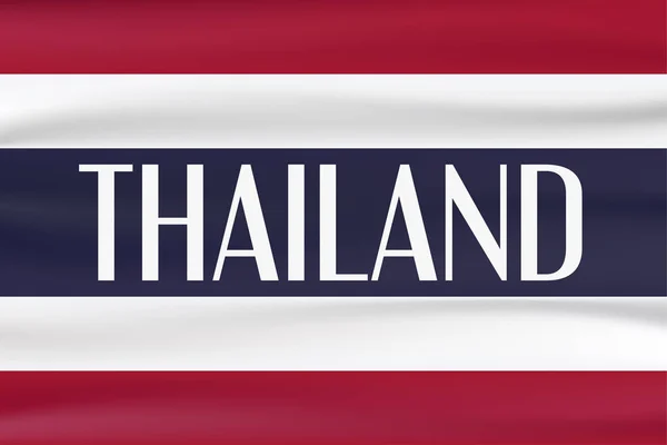New type flag of Thailand country with red, blue and white color.