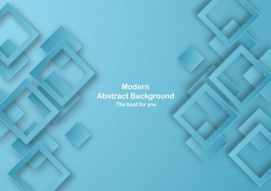Pastel renk ile mavi arka plan. İş sunumu, kapak, davet, afiş, reklam, afiş için şablon. Yeni trend vektör çizim tasarım 3d kağıt kesme.