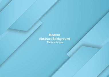Pastel renk ile mavi arka plan. İş sunumu, kapak, davet, afiş, reklam, afiş için şablon. Yeni trend vektör çizim tasarım 3d kağıt kesme.
