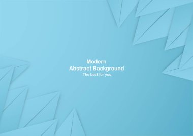 Pastel renk ile mavi arka plan. İş sunumu, kapak, davet, afiş, reklam, afiş için şablon. Yeni trend vektör çizim tasarım 3d kağıt kesme.