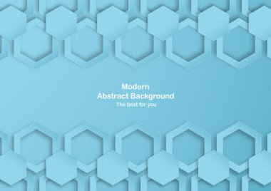 Pastel renk ile mavi arka plan. İş sunumu, kapak, davet, afiş, reklam, afiş için şablon. Yeni trend vektör çizim tasarım 3d kağıt kesme.