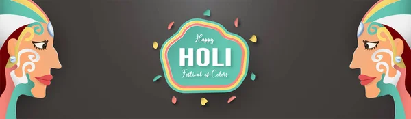 Happy Holi, Festival of Colors. Template element design for temp — Stock Vector