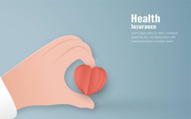 Sağlık sigortası kavramı vektör Illustration. Şablon des