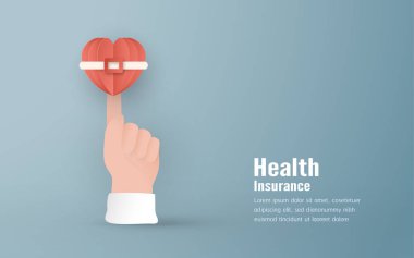 Sağlık sigortası kavramı vektör Illustration. Şablon des