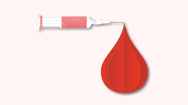 Elemento decorativo para el Día Mundial del Donante de Sangre el 14 de junio. Vector — Archivo Imágenes Vectoriales