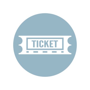 Seyahat için bilet simge tasarımı, sinema, musium, tiyatro, p