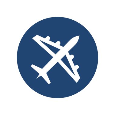 Seyahat için uçak simge tasarımı. Vektör illüstrasyon o