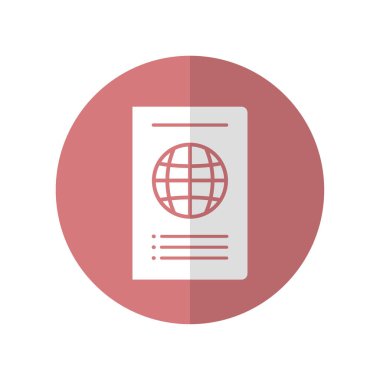 Uluslararası pasaport ile seyahat konseptinde simge tasarımı