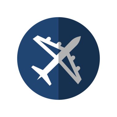 Seyahat için uçak simge tasarımı. Vektör illüstrasyon o