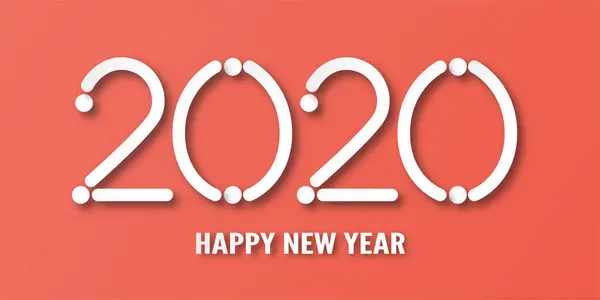 Gelukkig Nieuwjaar 2020, jaar van de rat. Sjabloonontwerp voor cover — Stockvector