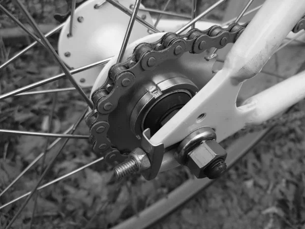 bicycle gear close-up, technical background
