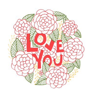 Seni seviyorum. El yazı.