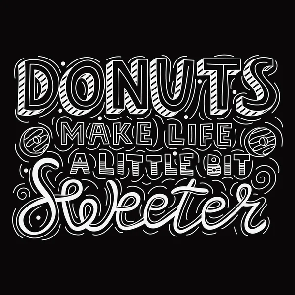 Donuts tornam a vida um pouco mais doce — Vetor de Stock