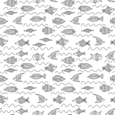sevimli balıklar ile Seamless Modeli