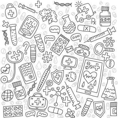 Online doktor illüstrasyon