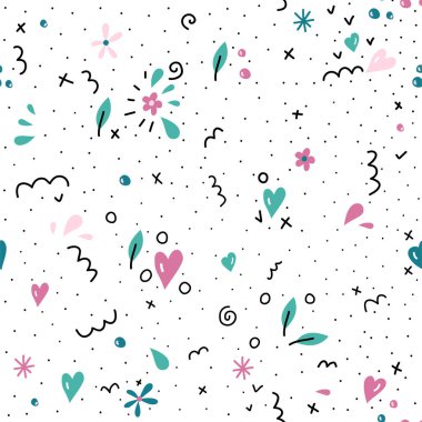 Karalamalar ile Dikişsiz desen