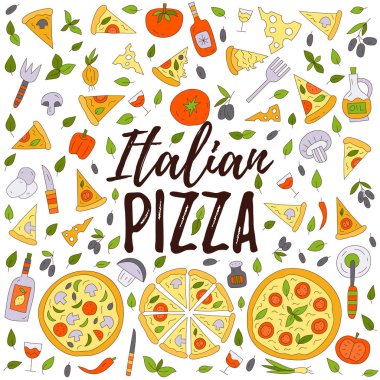 İtalyan Pizza illüstrasyon
